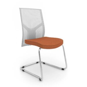 SBS Ipernet Mesh White Visitor Chair - Without Armrest